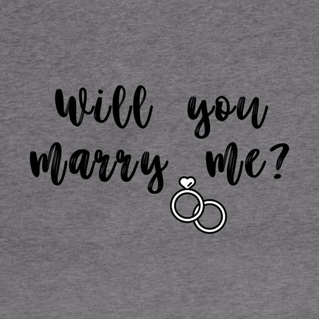 Couple Matching Marriage Proposal – Will You Marry Me Design by mook design